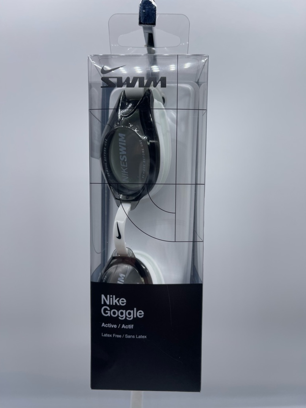 Nike Black and White Swim Goggles